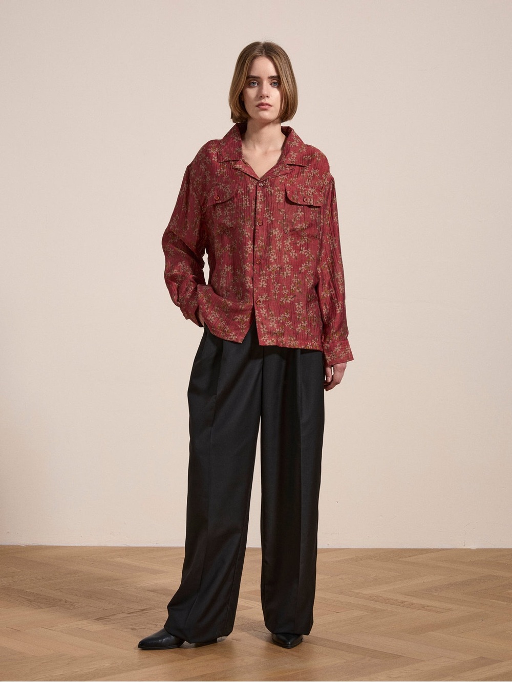 Found X Free People Charlot LS Camp Shirt